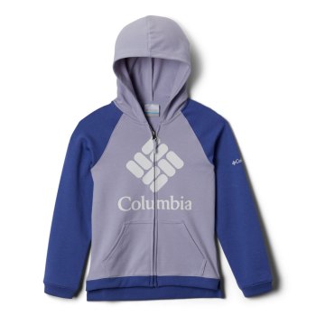 Columbia Branded French Terry Full Zip, Sudaderas Con Capucha Morados Para Niña | 783419-ZXW